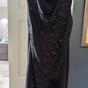Elegant Black Sequin Dress